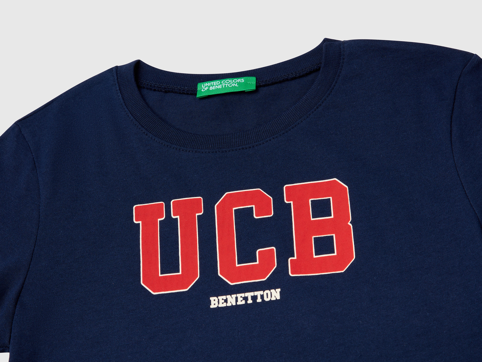 Maglietta con stampa logo da bimbo blu scuro 3 | Benetton Outlet
