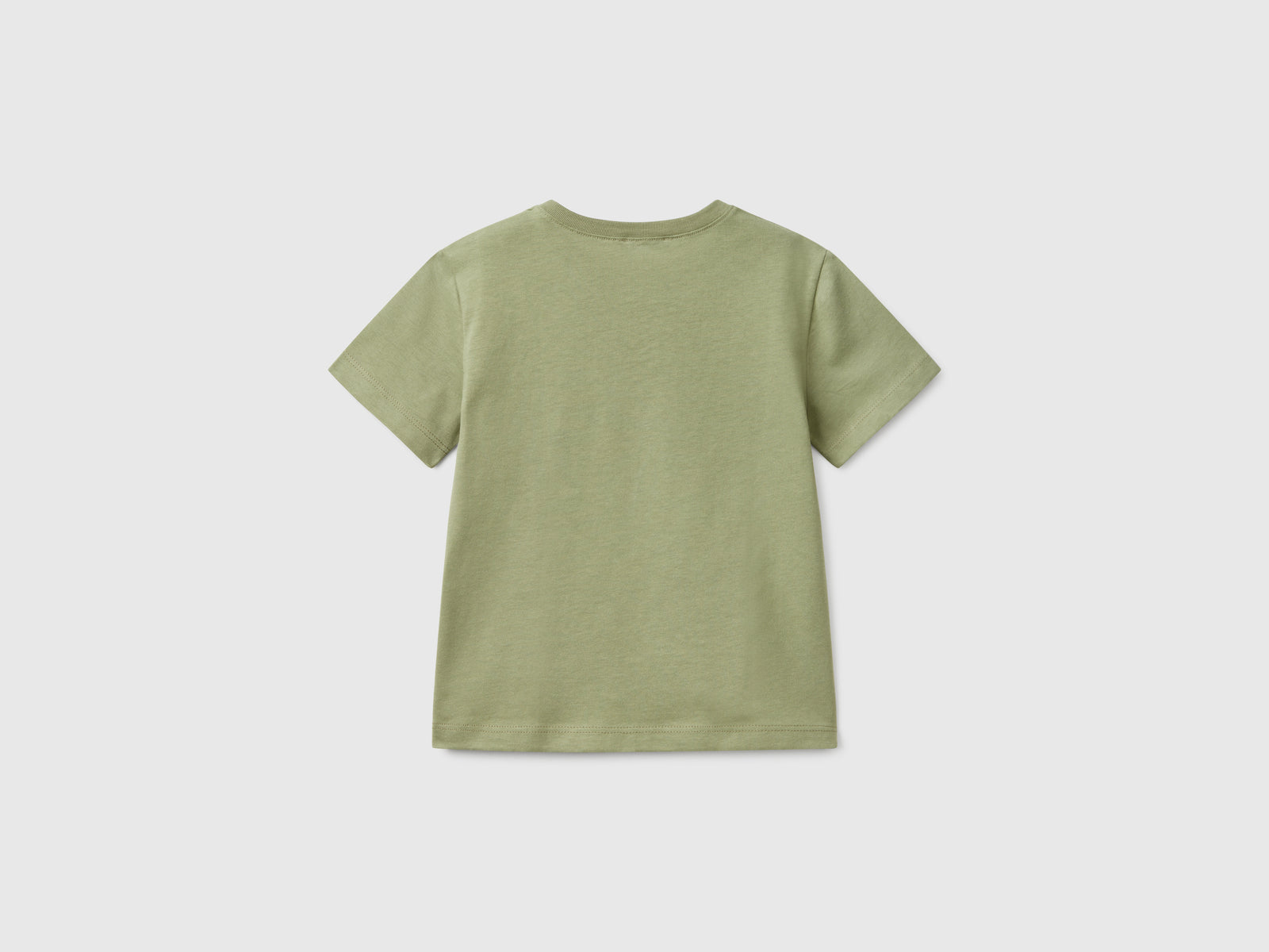 Maglietta con stampa logo da bimbo verde oliva 2 | Benetton Outlet