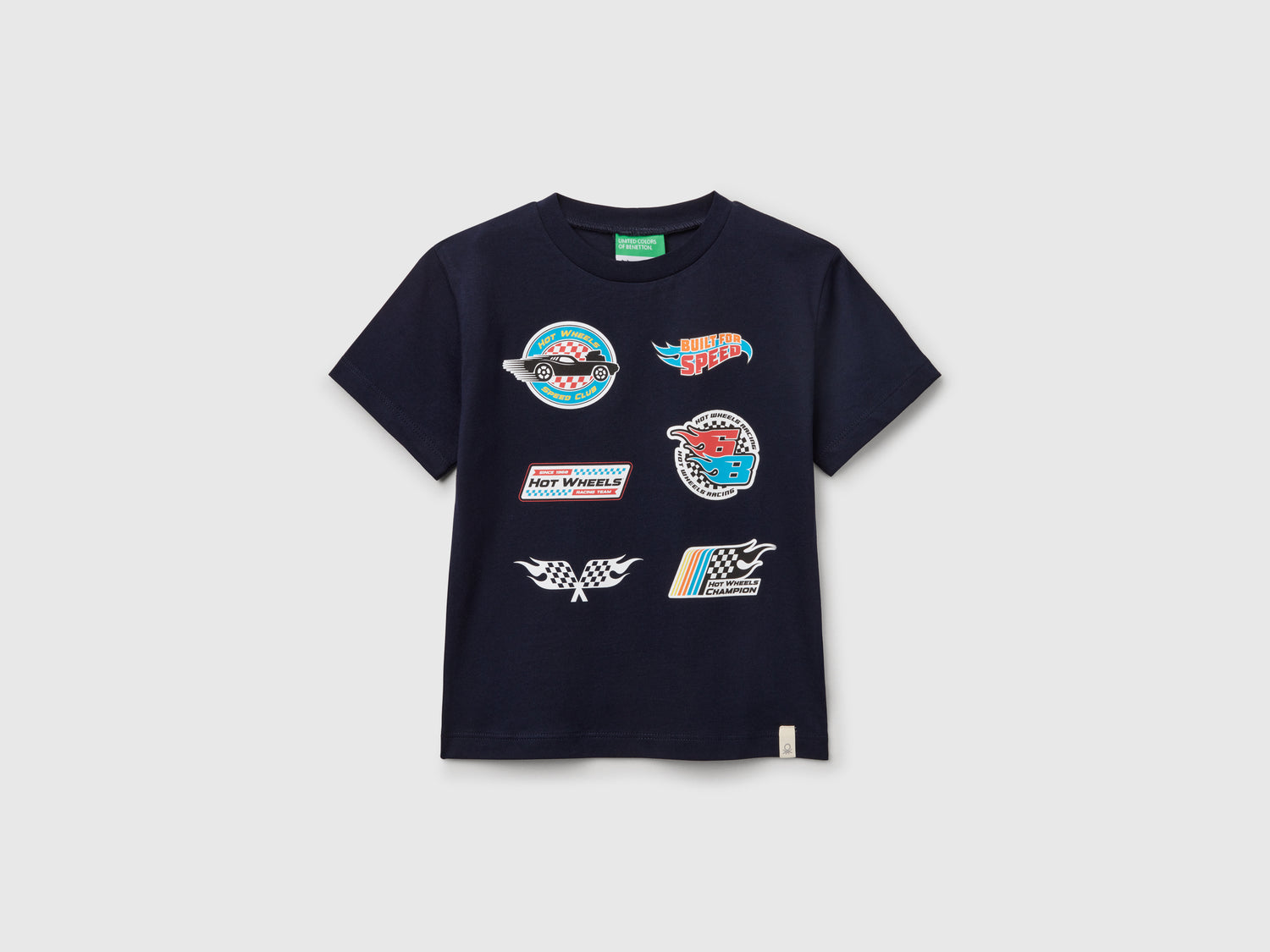 T-shirt Hot Wheels in cotone da bimbo blu scuro | Benetton Outlet