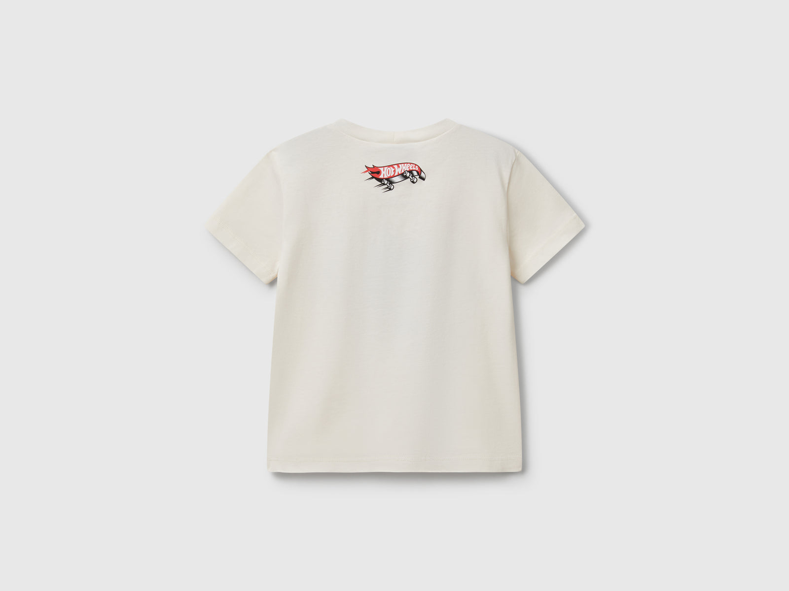 T-shirt Hot Wheels in cotone da bimbo bianco panna 2 | Benetton Outlet