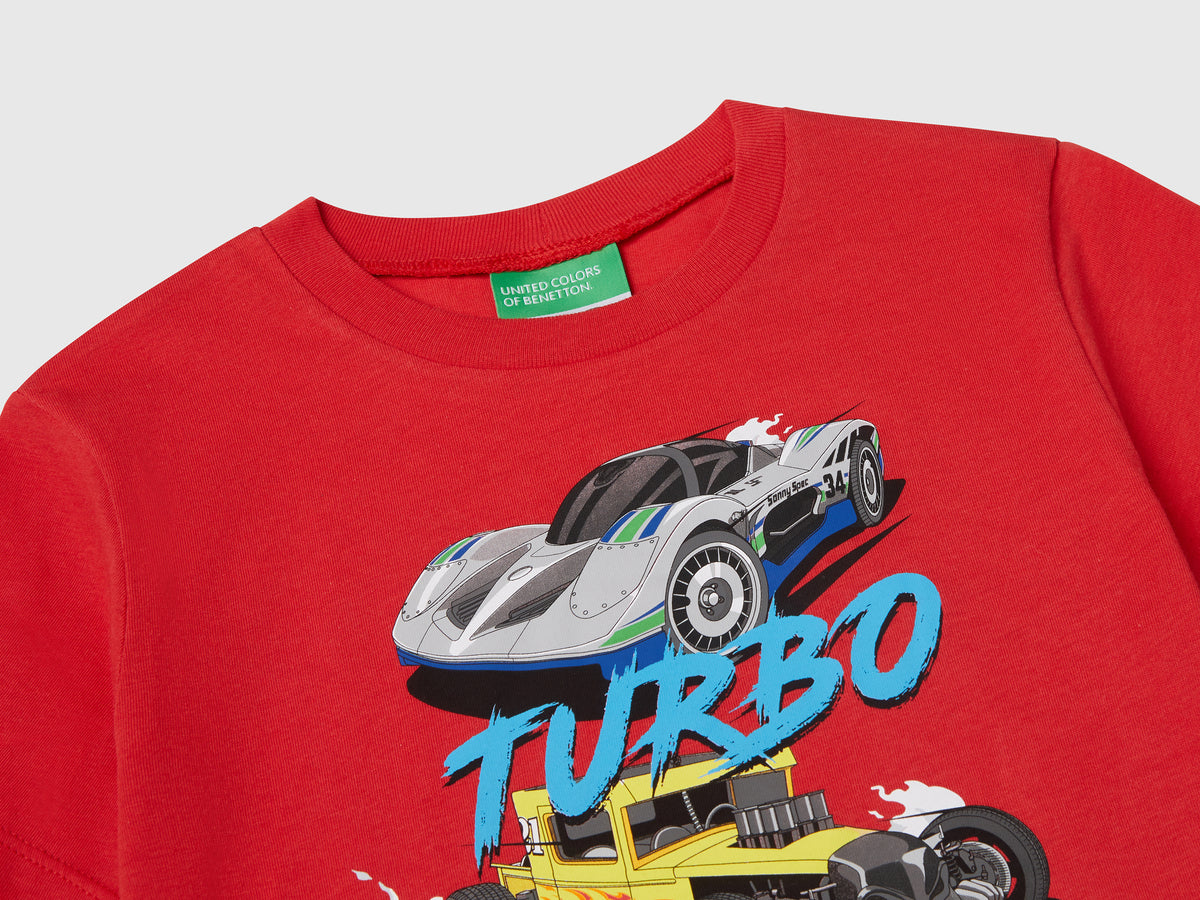 T-shirt Hot Wheels in cotone