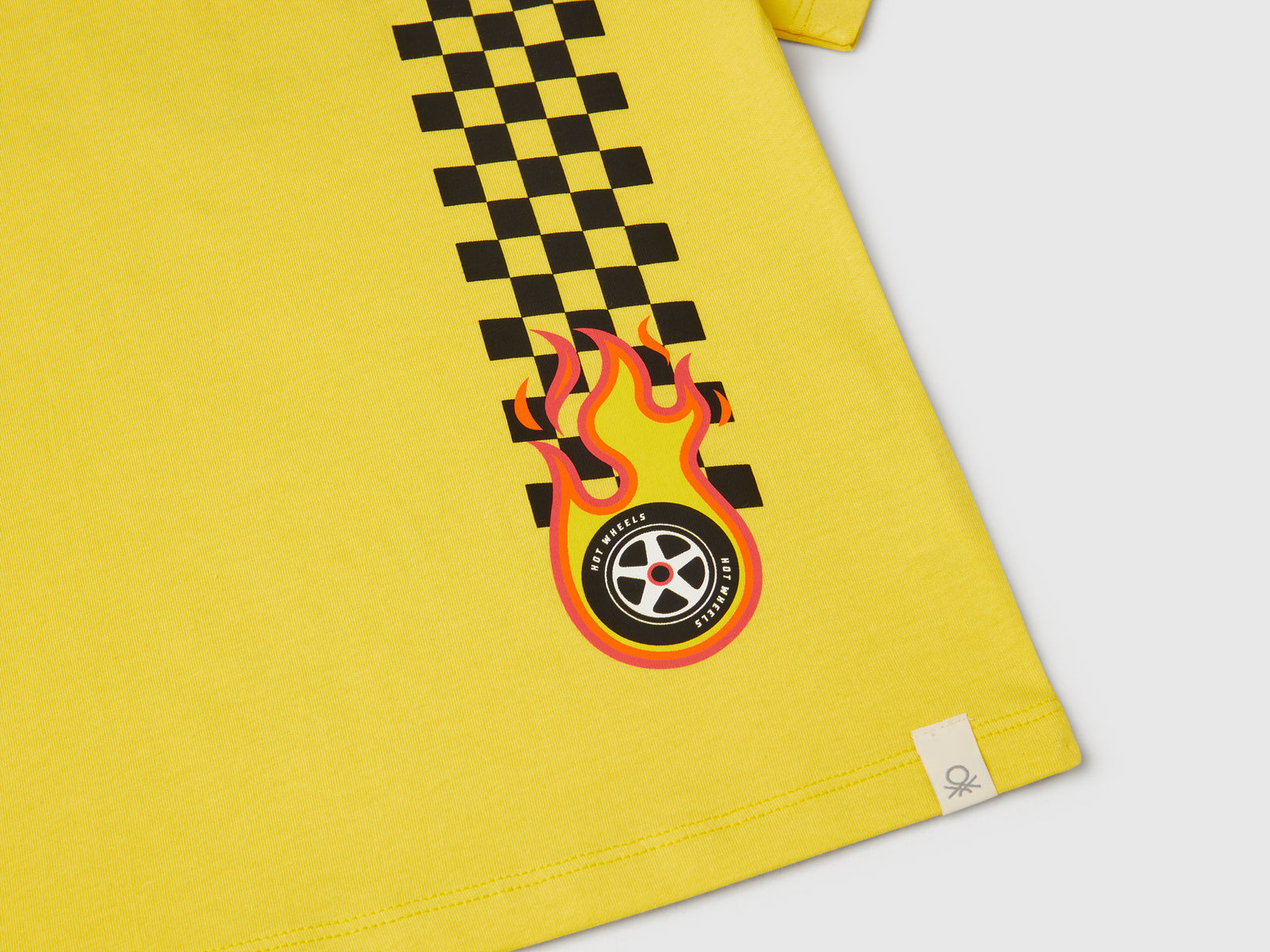 T-shirt Hot Wheels in cotone da bimbo giallo 3 | Benetton Outlet