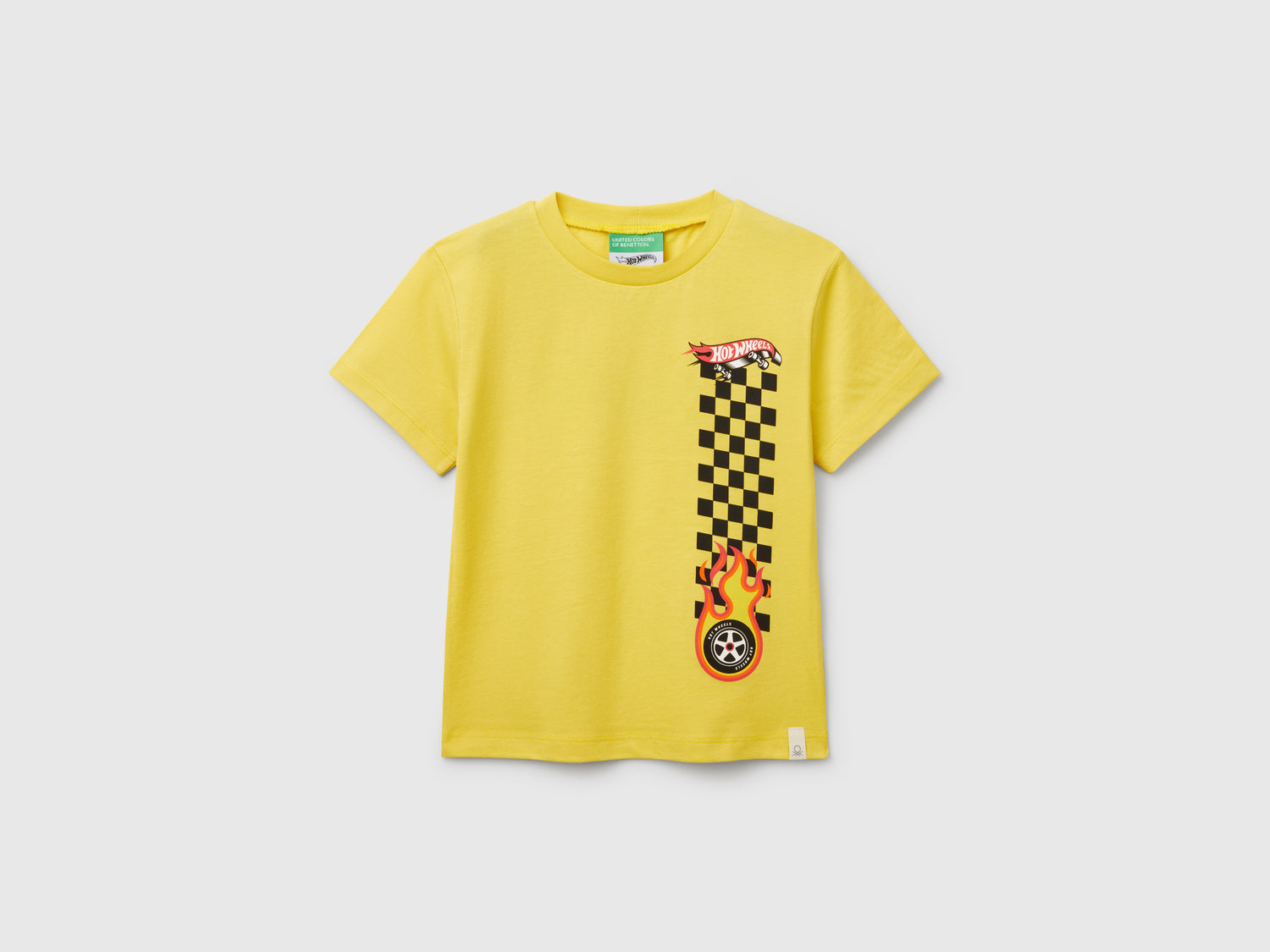 T-shirt Hot Wheels in cotone da bimbo giallo | Benetton Outlet