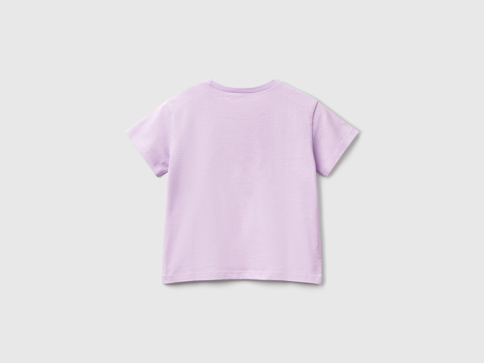 T-shirt con stampa e applicazione da bimba lilla 2 | Benetton Outlet