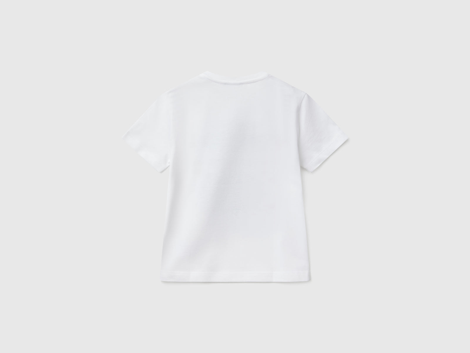 Maglietta in cotone con stampa da bimbo bianco 2 | Benetton Outlet