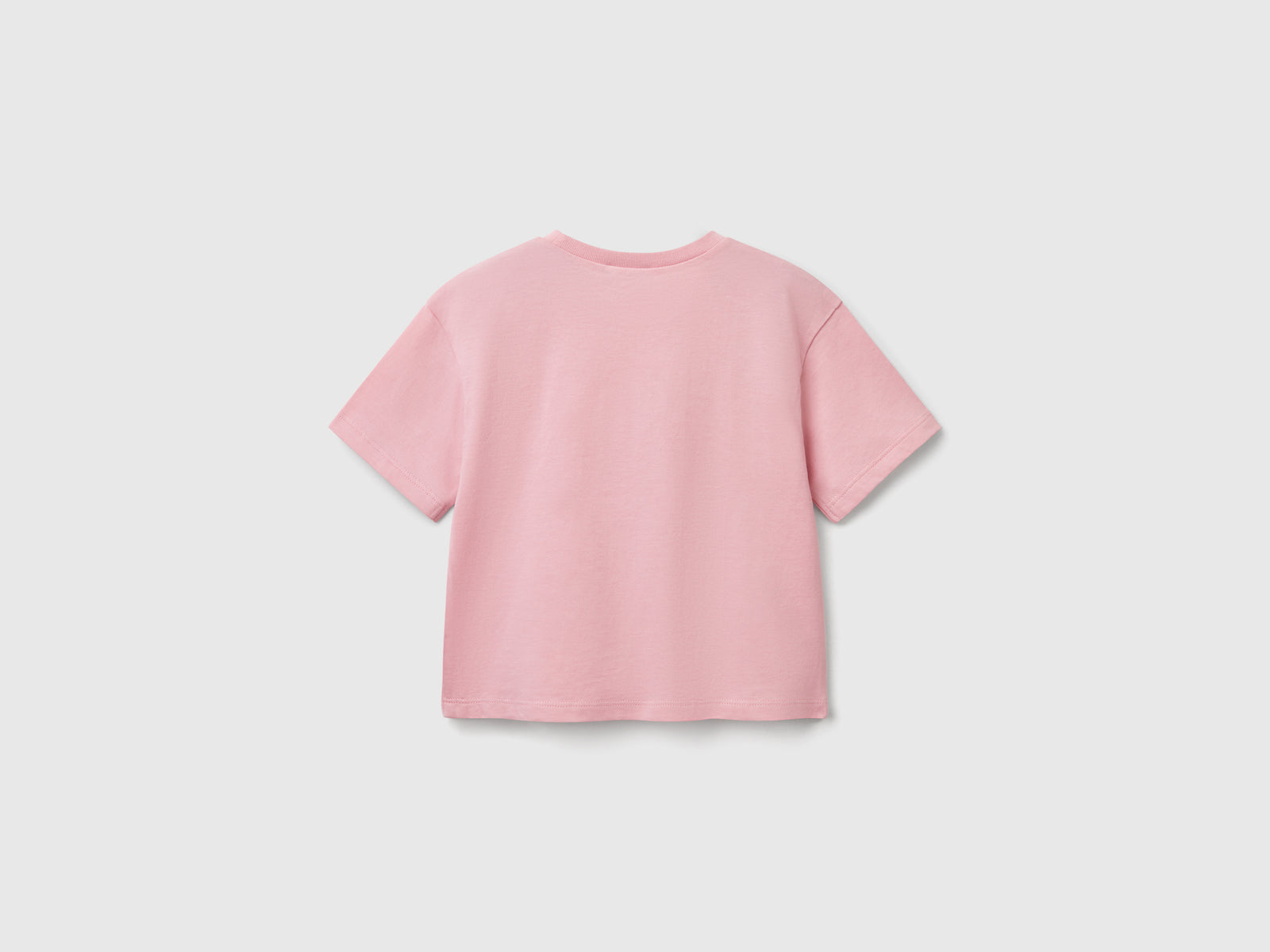 T-shirt con applicazioni da bimba rosa 2 | Benetton Outlet