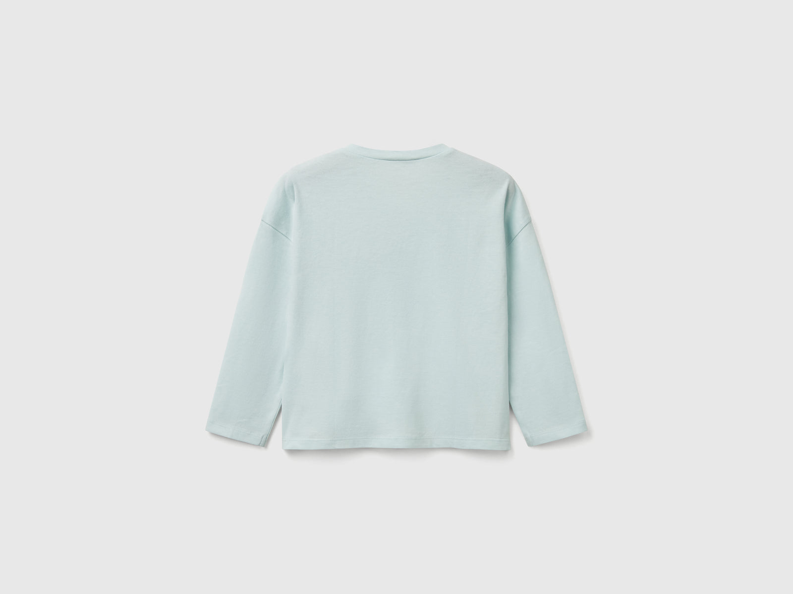 Maglietta con stampa effetto perlato da bimba verde acqua 2 | Benetton Outlet