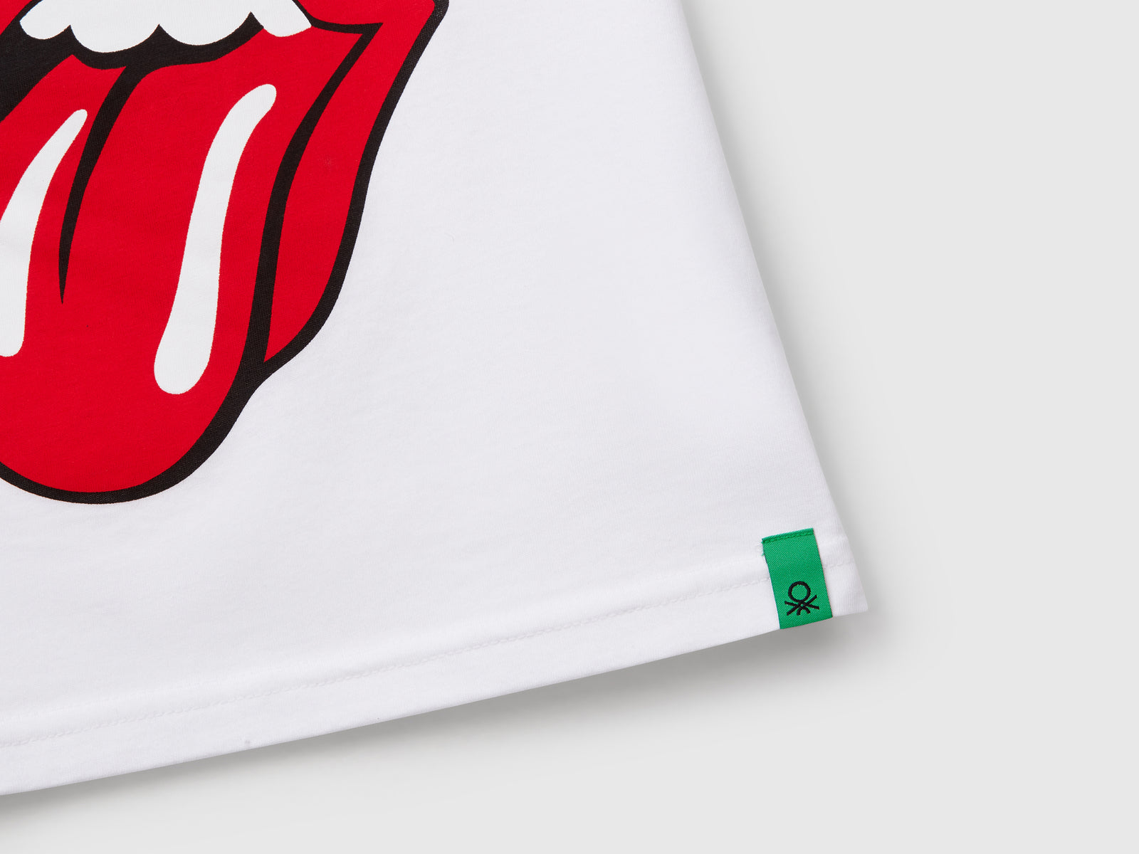 Maglietta con stampa "The Rolling Stones" da bimba bianco 3 | Benetton Outlet