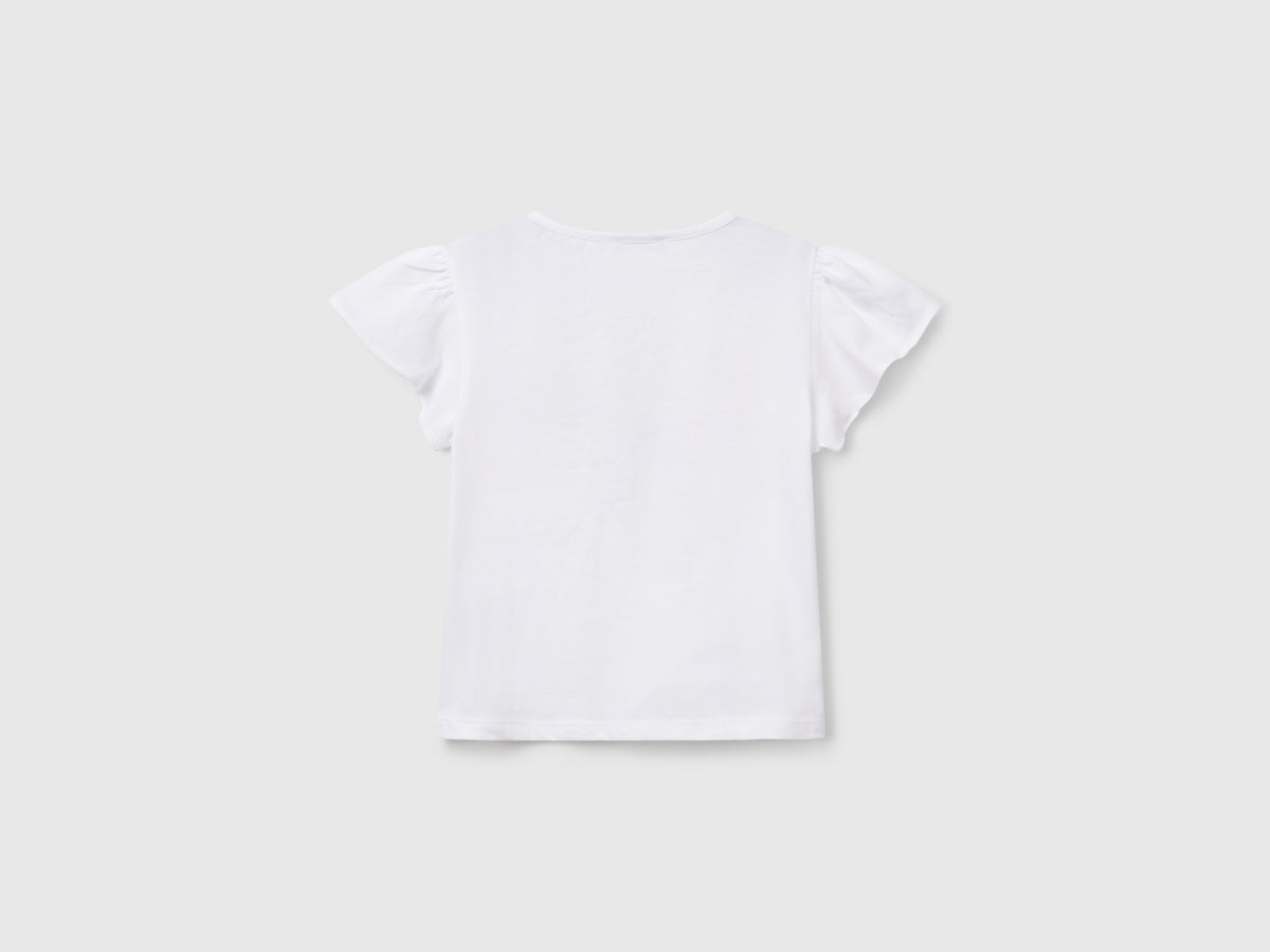 T-shirt con stampa e ricamo