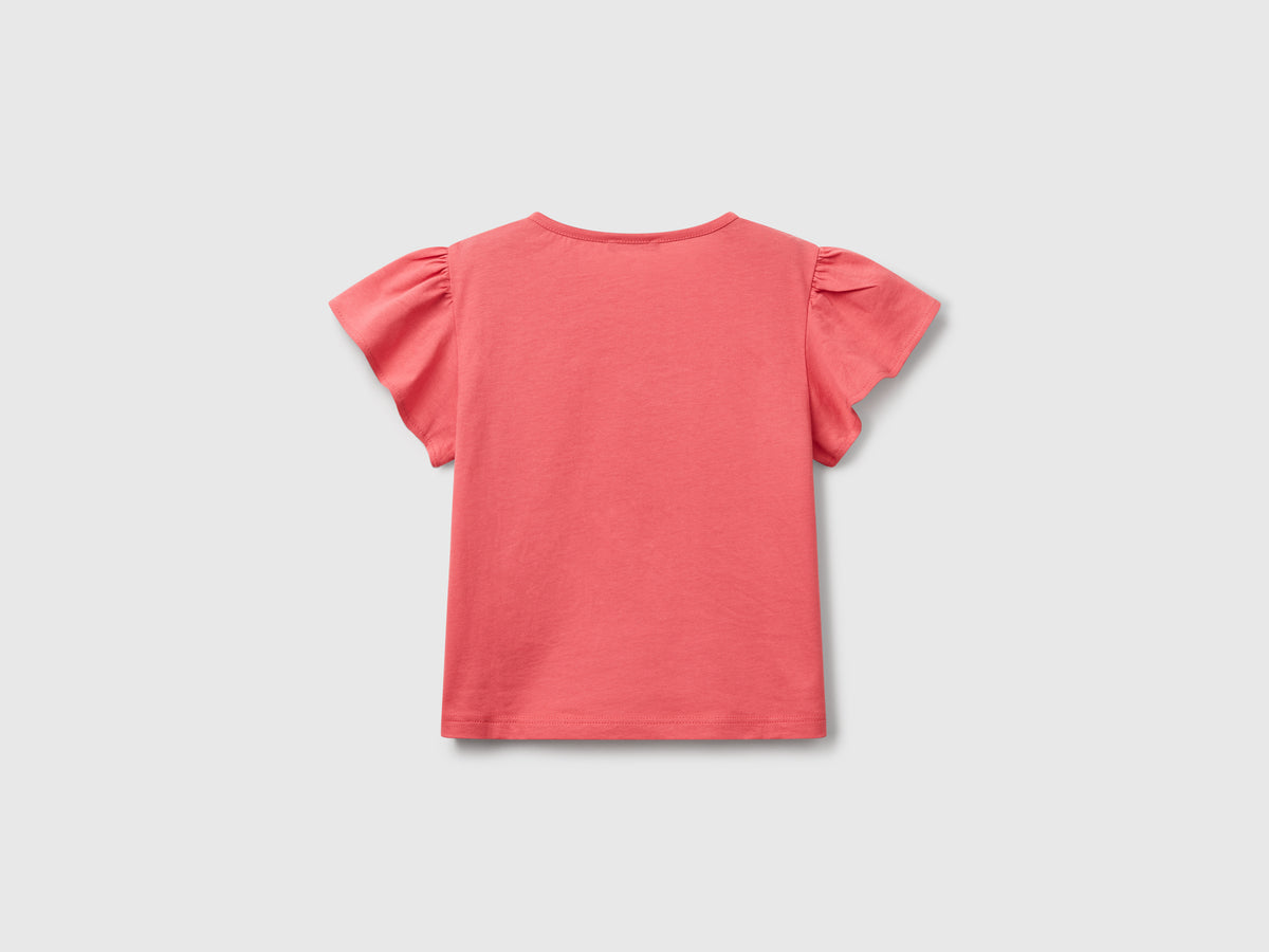 T-shirt con stampa e ricamo