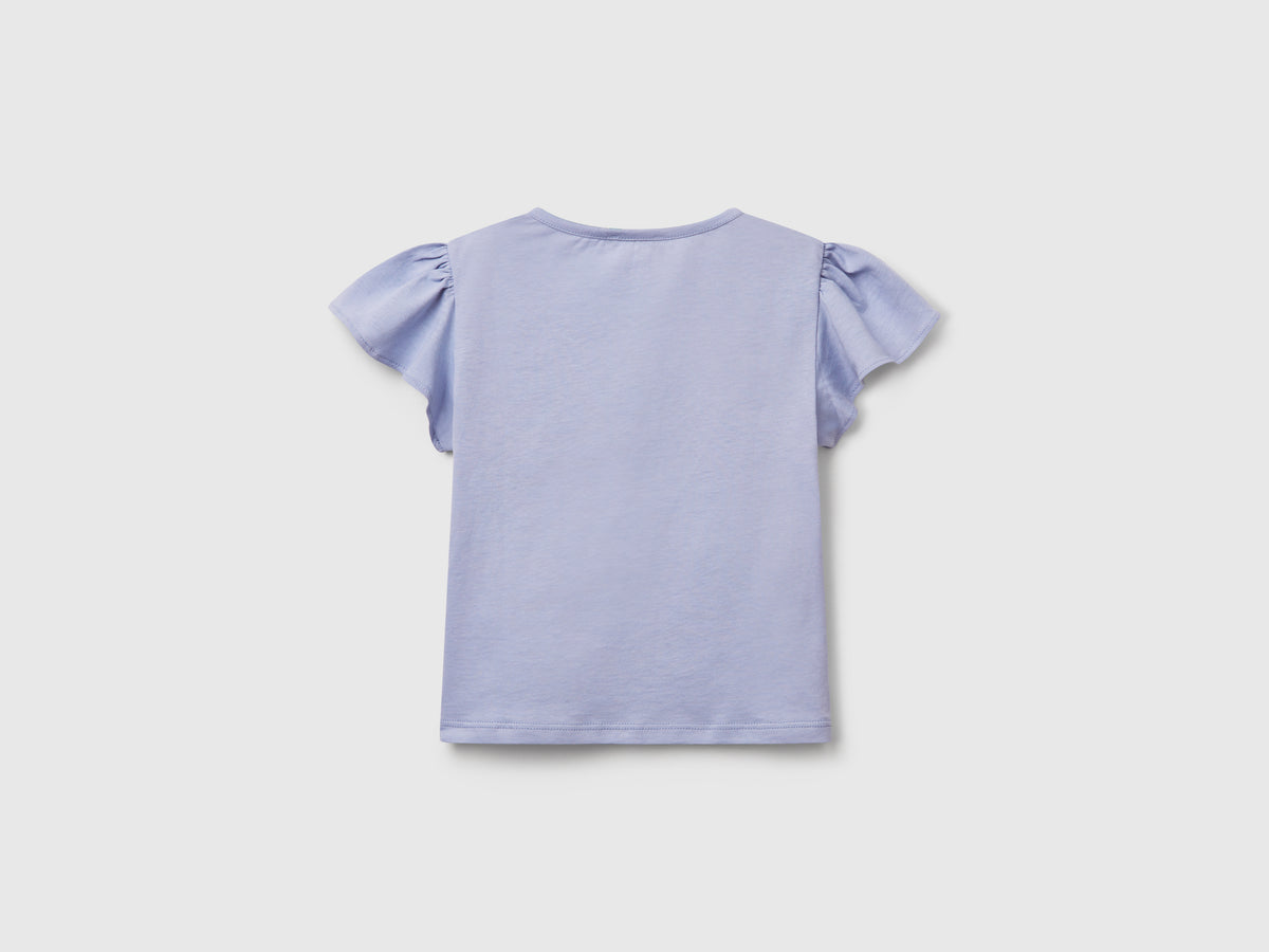 T-shirt con stampa e ricamo