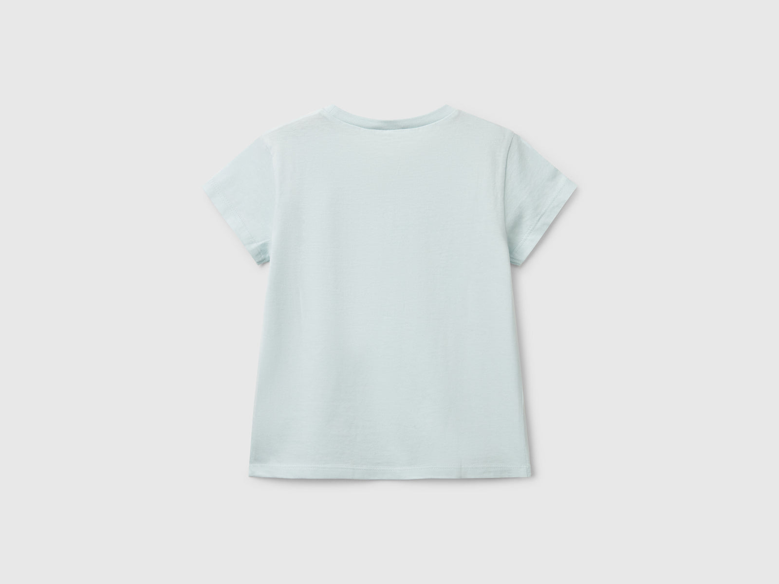 T-shirt con applicazione effetto petali da bimba verde acqua 2 | Benetton Outlet