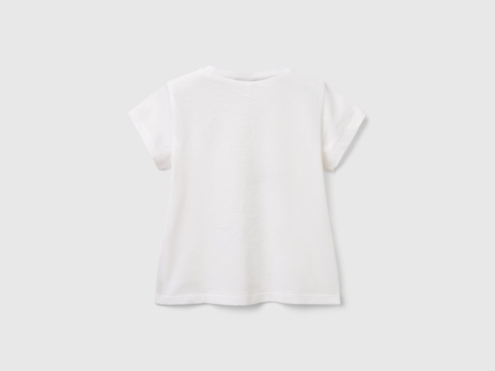 T-shirt con applicazione effetto petali da bimba bianco 2 | Benetton Outlet