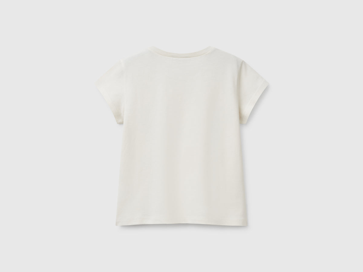 T-shirt in cotone con glitter