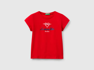 T-shirt in cotone con glitter