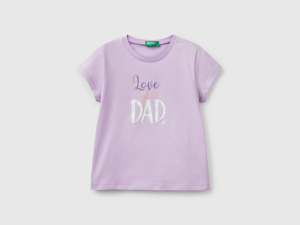 T-shirt in cotone con glitter