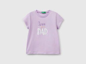 T-shirt in cotone con glitter