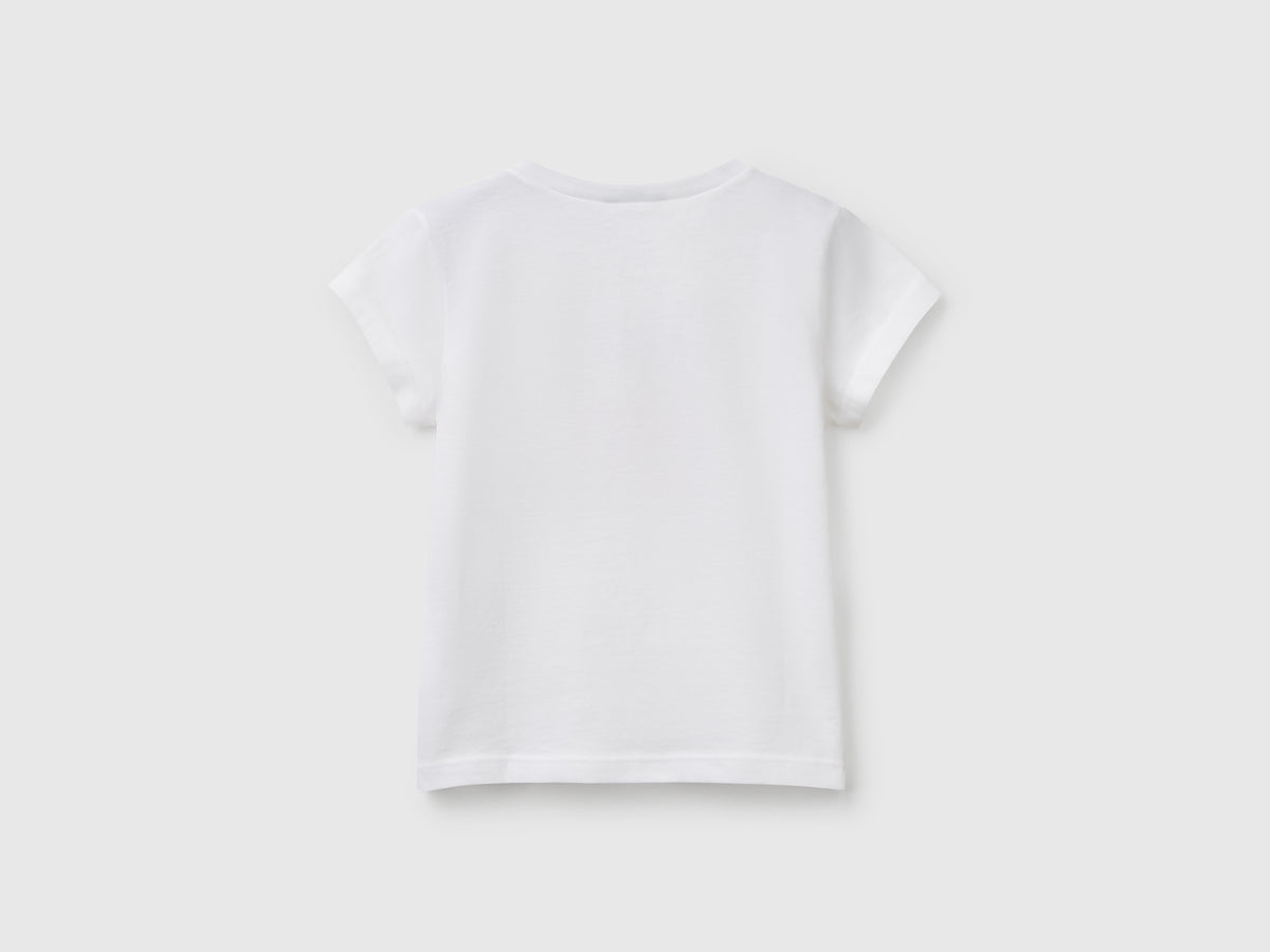 T-shirt in cotone con glitter