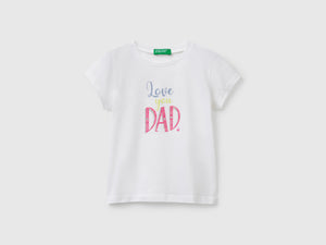 T-shirt in cotone con glitter