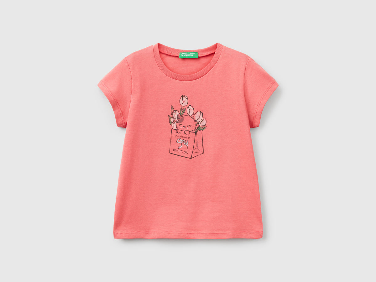T-shirt in cotone con glitter