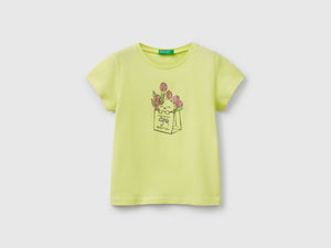 T-shirt in cotone con glitter