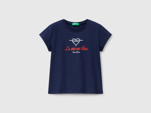 T-shirt in cotone con glitter