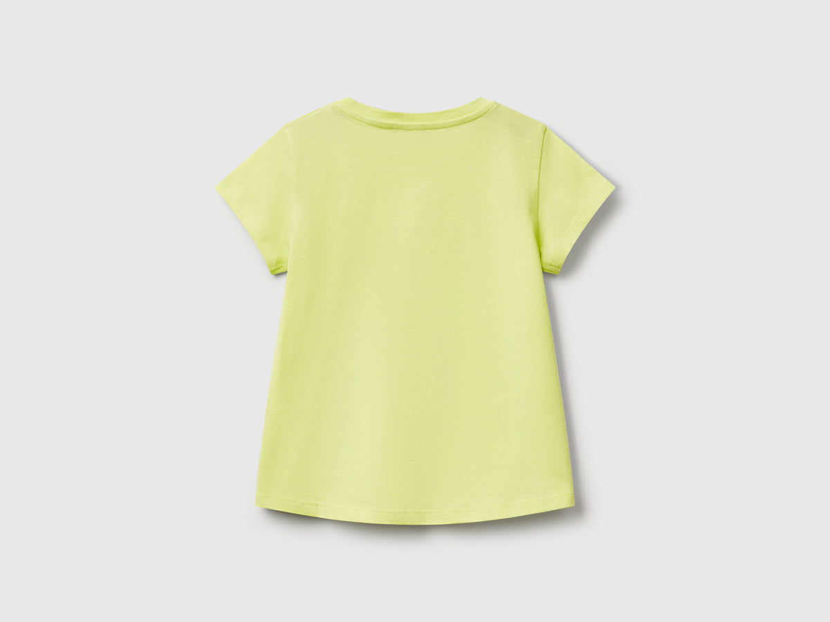Maglietta con ricamo logo in cotone bio