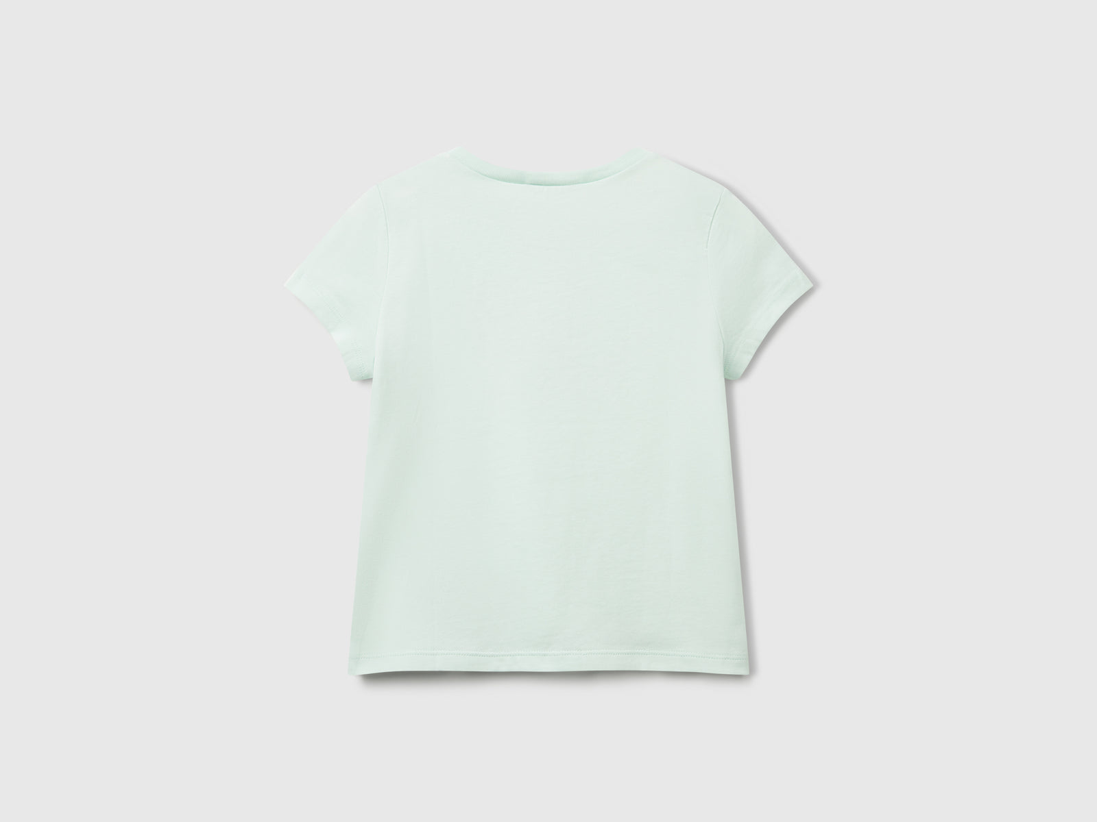 T-shirt regular fit con glitter da bimba verde acqua 2 | Benetton Outlet
