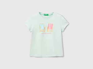 T-shirt regular fit con glitter