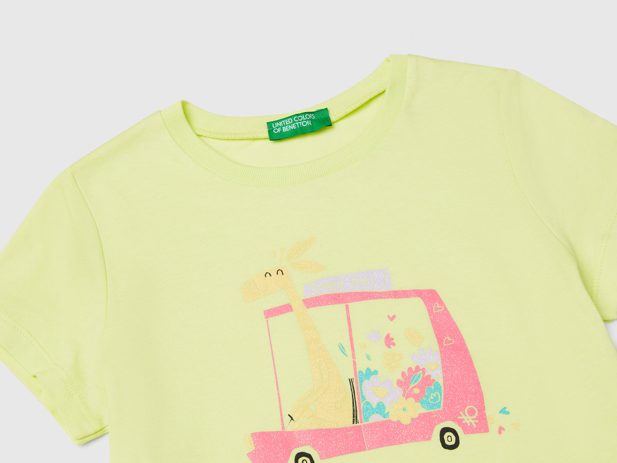 T-shirt regular fit con glitter
