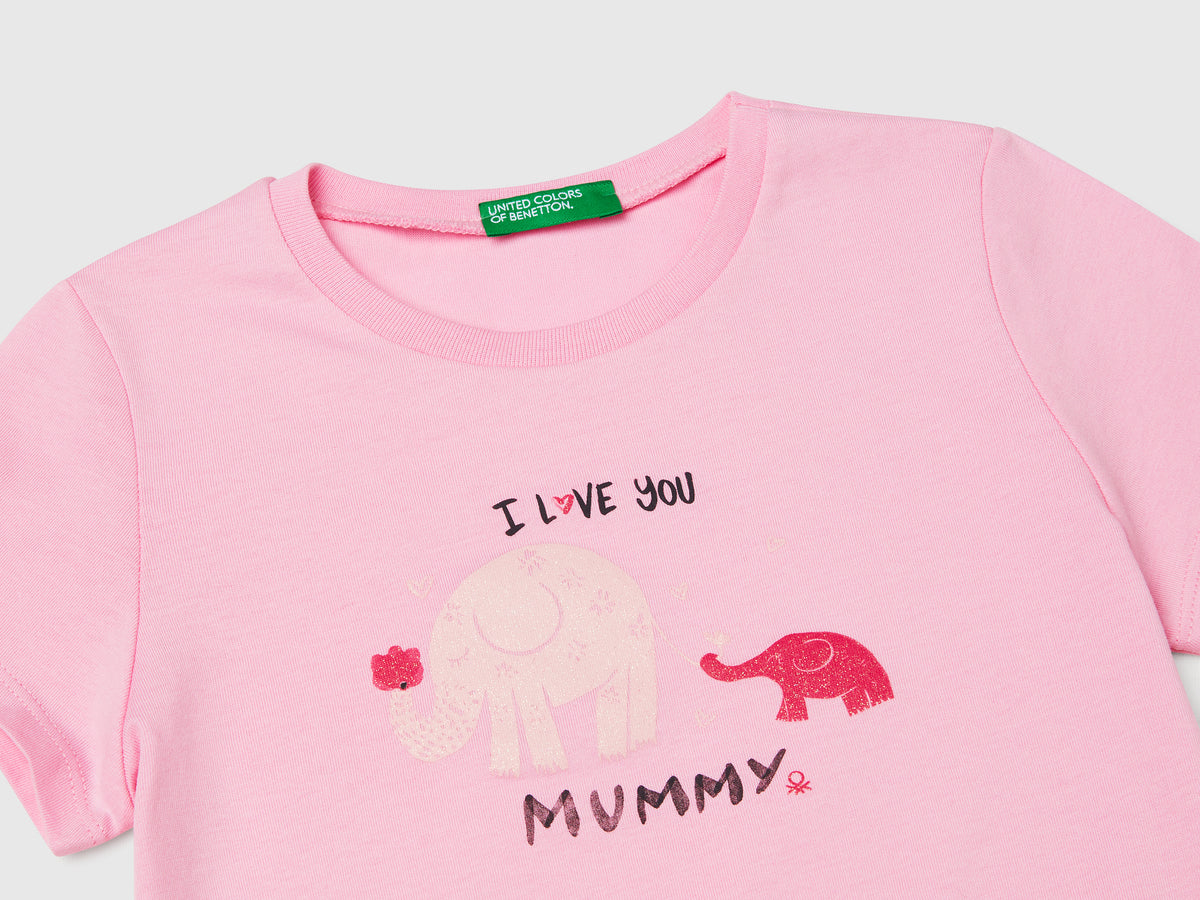 T-shirt regular fit con glitter