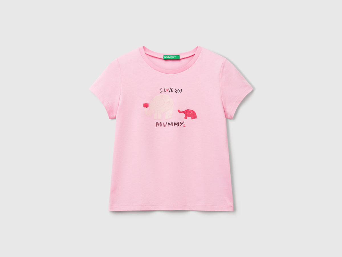 T-shirt regular fit con glitter