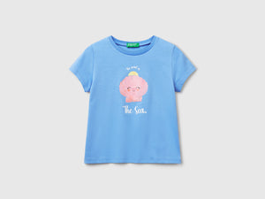 T-shirt regular fit con glitter