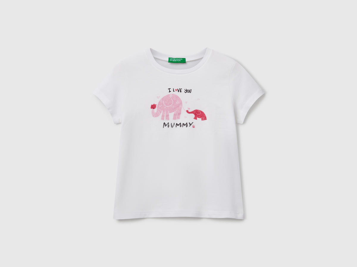 T-shirt regular fit con glitter