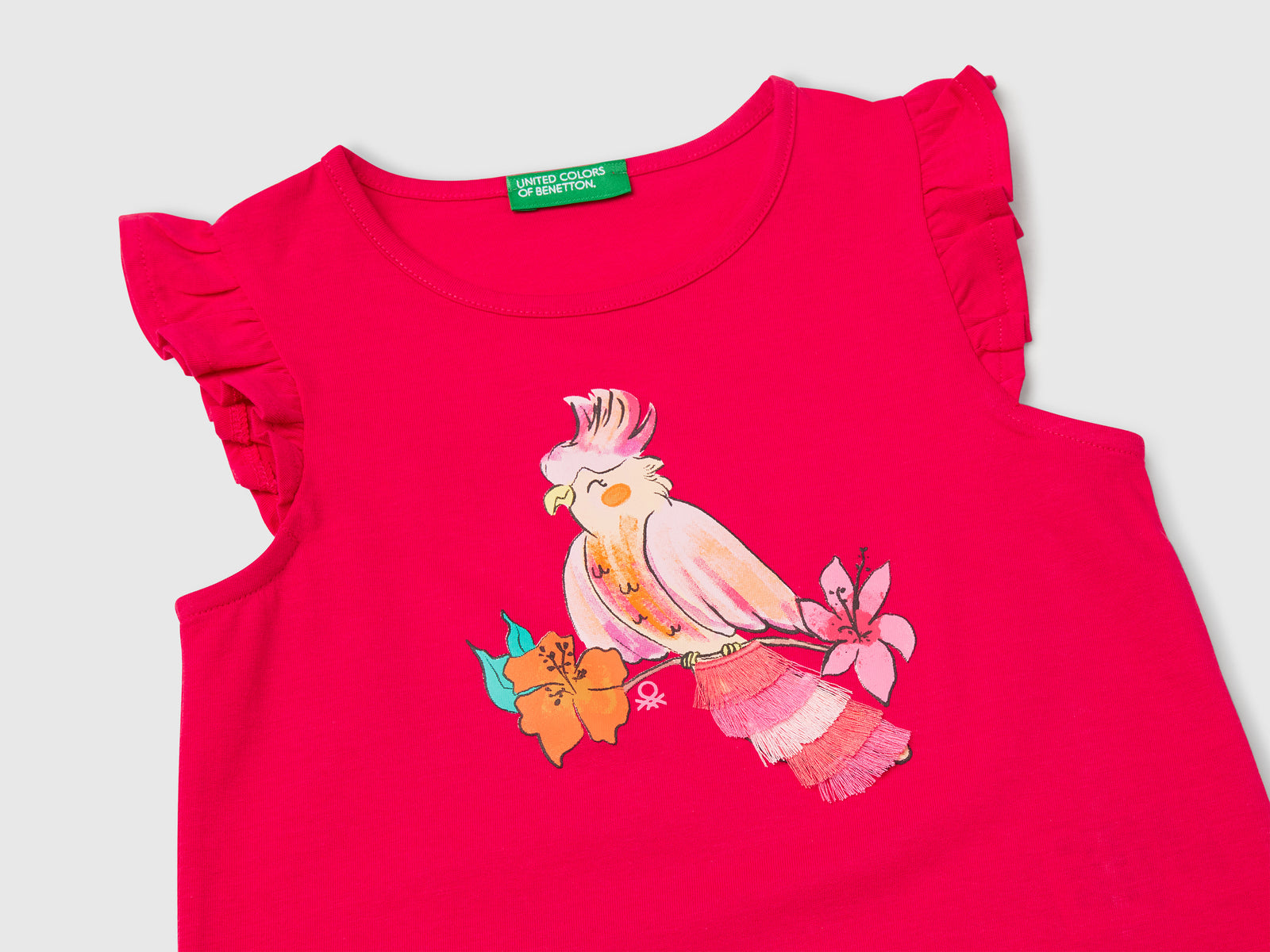 Canotta con stampa da bimba fucsia 3 | Benetton Outlet