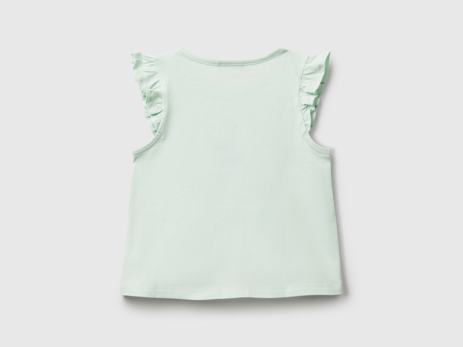 Canotta con stampa da bimba verde acqua 2 | Benetton Outlet