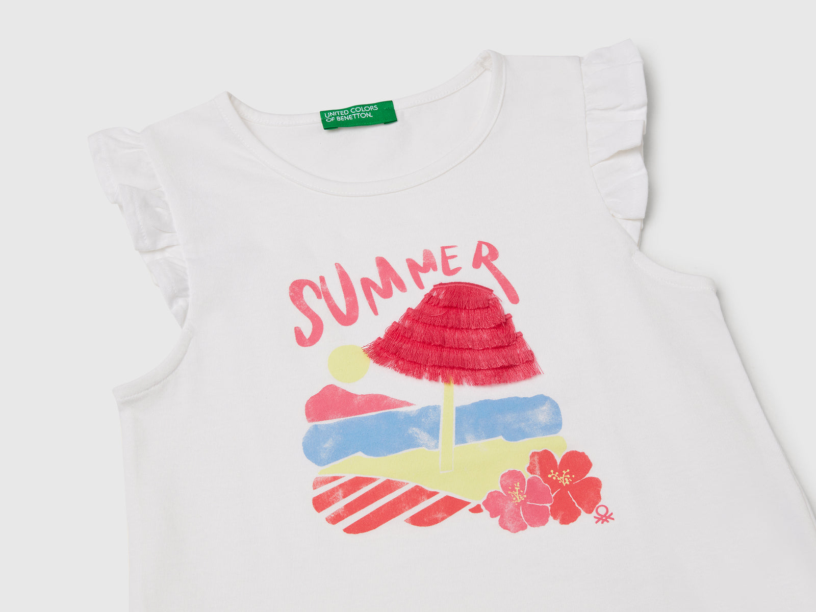 Canotta con stampa da bimba bianco 3 | Benetton Outlet