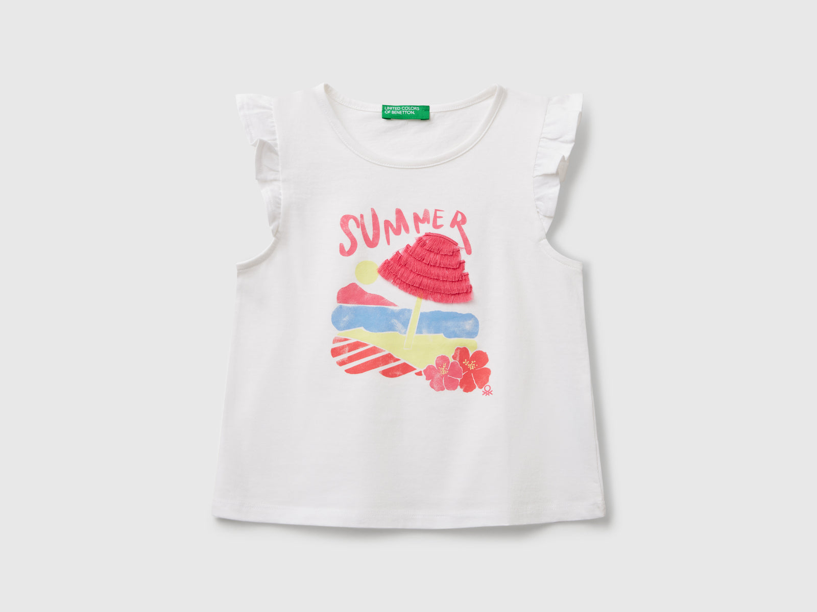 Canotta con stampa da bimba bianco | Benetton Outlet