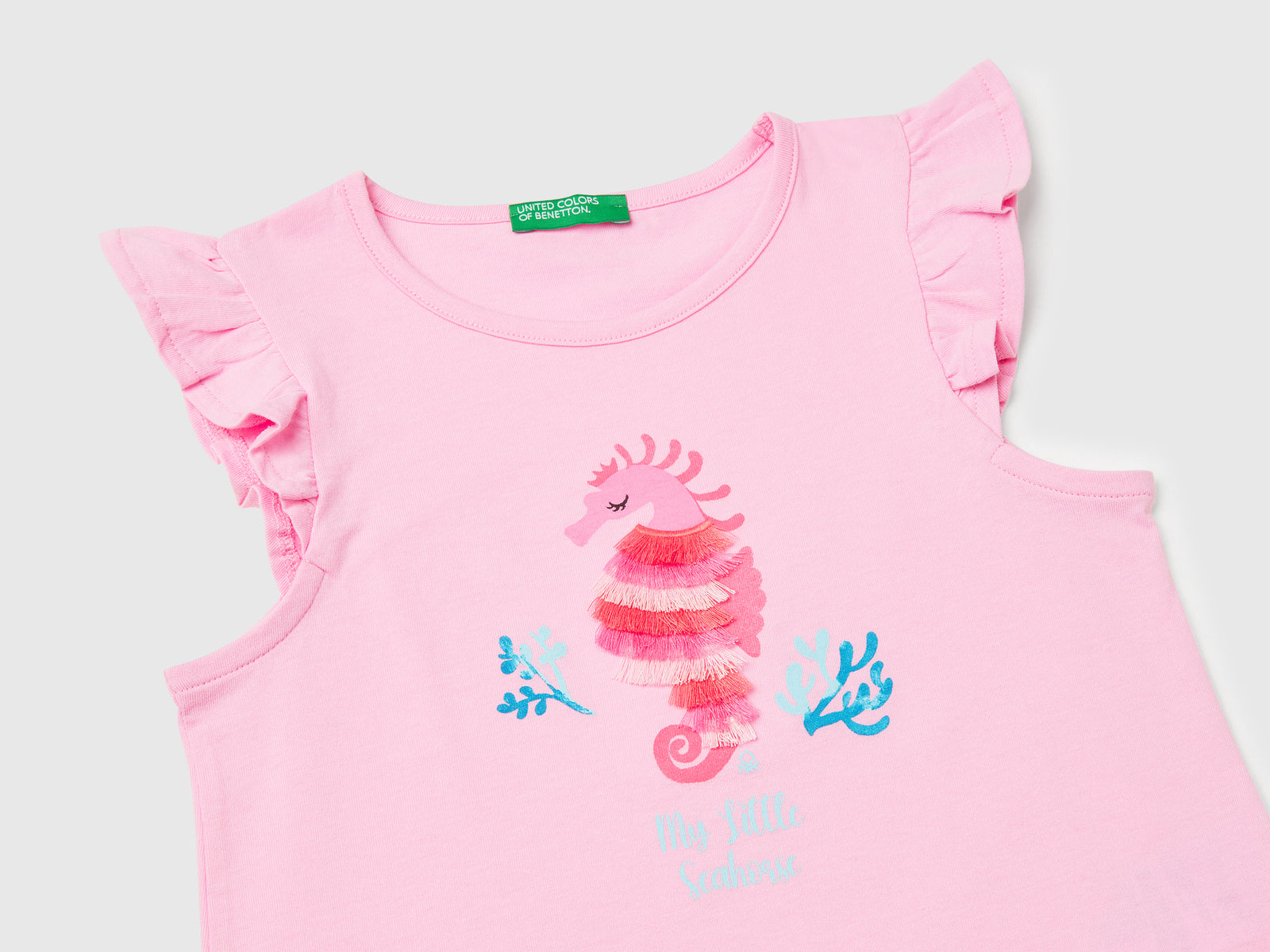 Canotta con stampa da bimba rosa 3 | Benetton Outlet