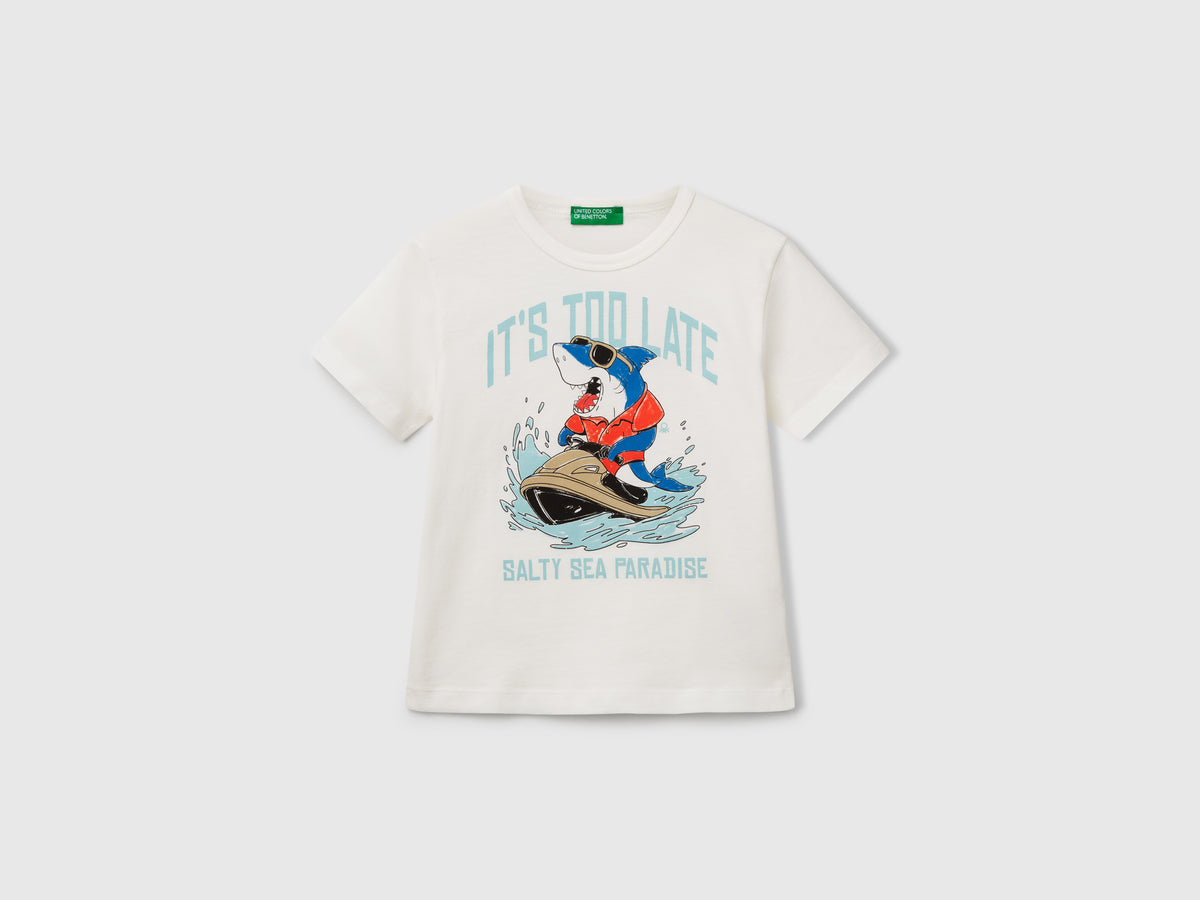 Maglietta in cotone bio con stampa