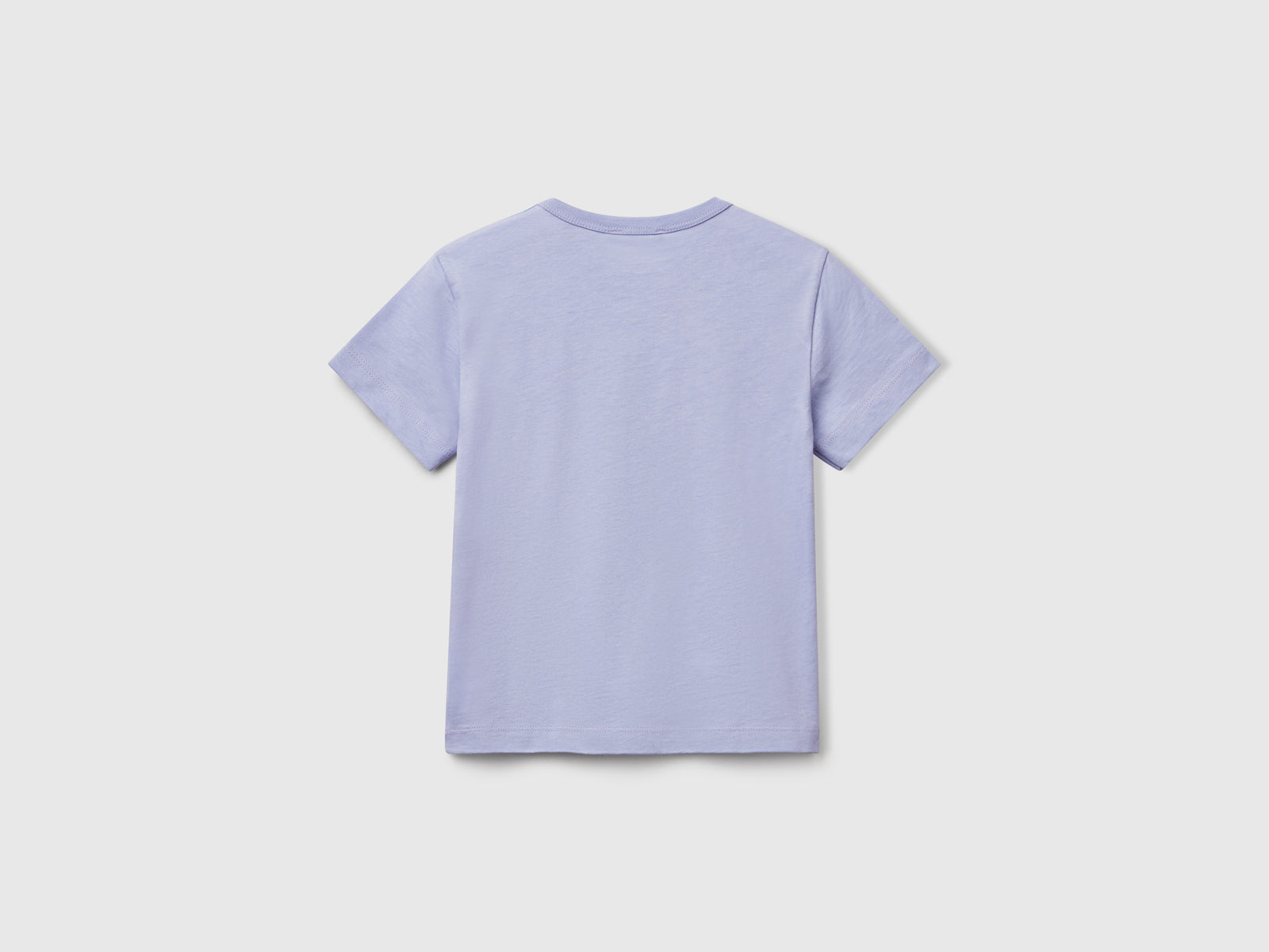 Maglietta in cotone bio con stampa da bimbo lilla 2 | Benetton Outlet