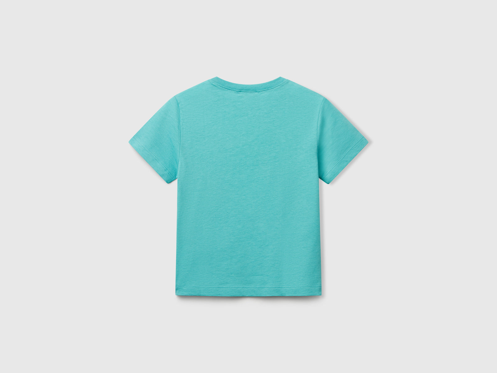 T-shirt con stampa e applicazione da bimbo verde acqua 2 | Benetton Outlet