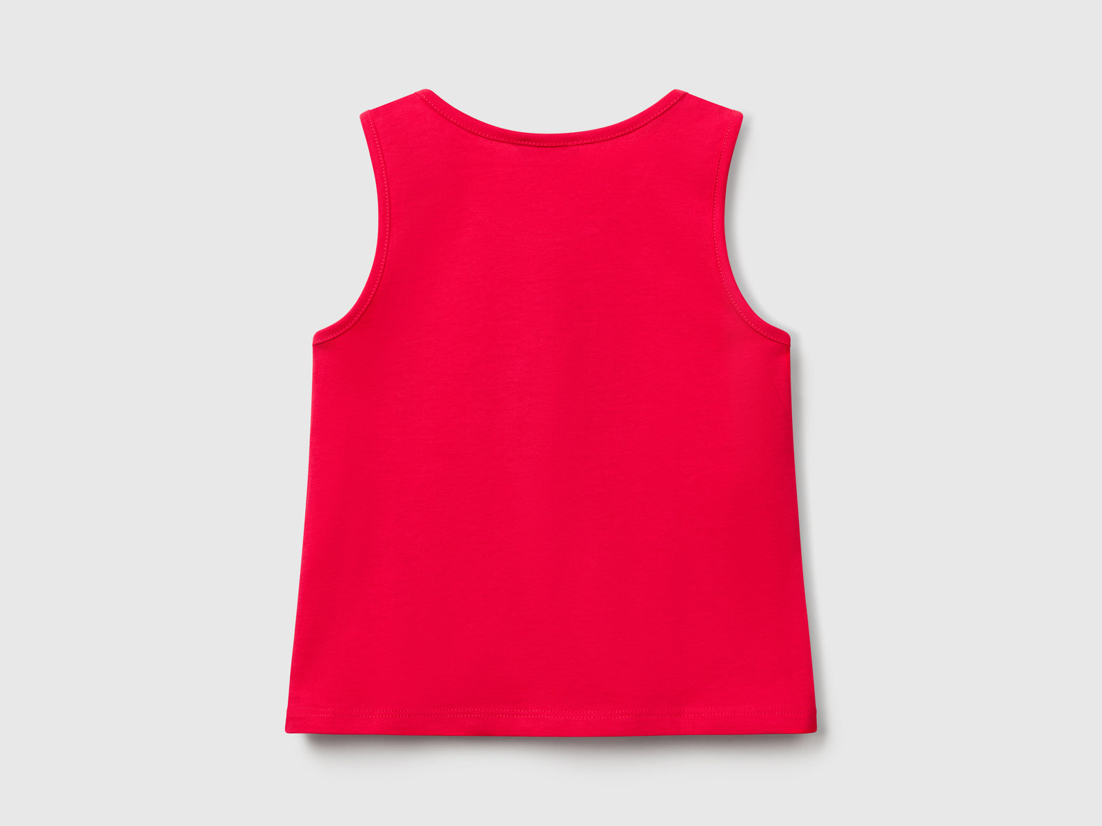 Canotta con logo in cotone bio da bimba fucsia 2 | Benetton Outlet