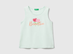 Canotta con logo in cotone bio