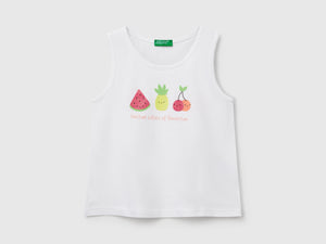 Canotta con logo in cotone bio