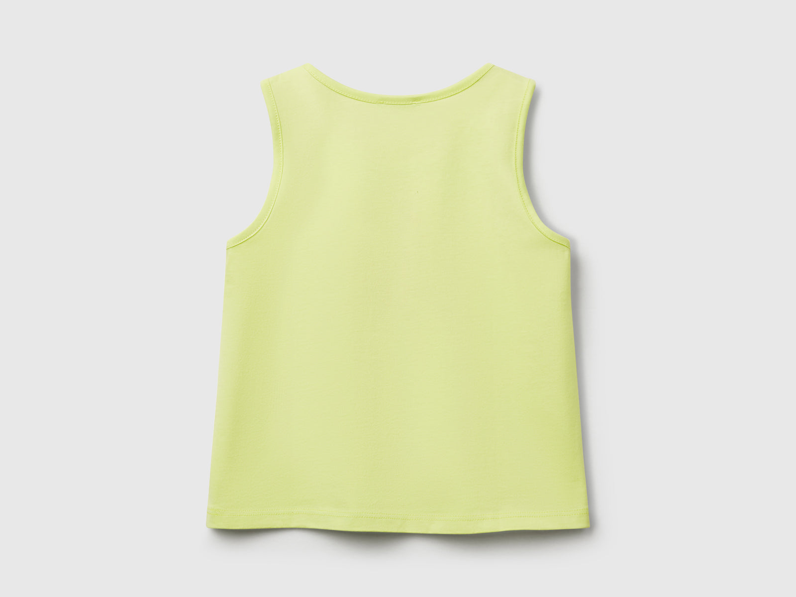 Canotta con logo in cotone bio da bimba giallo 2 | Benetton Outlet