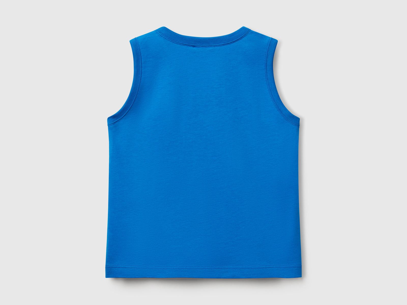 Canotta con logo e applicazione da bimbo blu 2 | Benetton Outlet