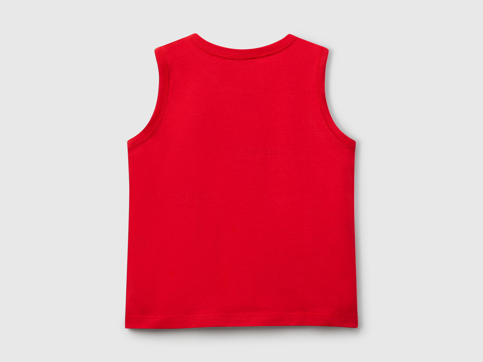 Canotta con logo e applicazione da bimbo rosso 2 | Benetton Outlet