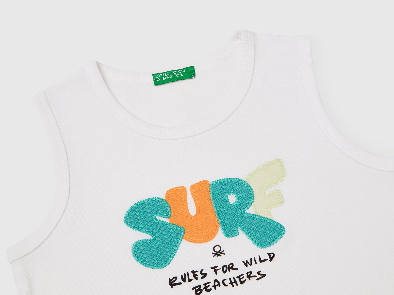 Canotta con stampa da bimbo bianco 3 | Benetton Outlet