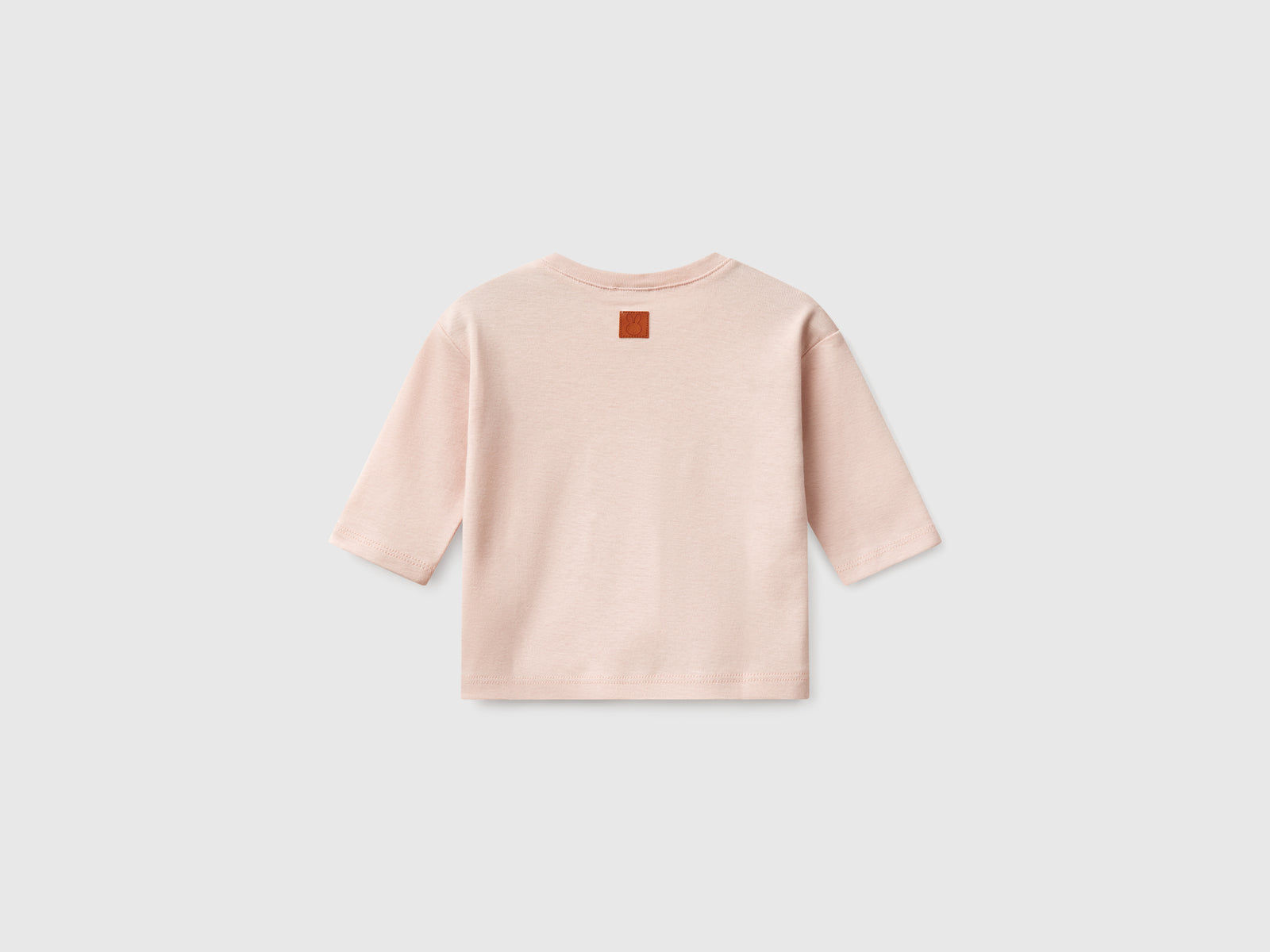 T-shirt con stampa animaletto da neonato rosa tenue 2 | Benetton Outlet